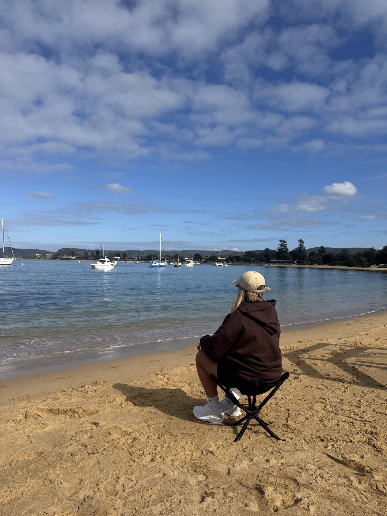 Restup portable seat in use beside the beach